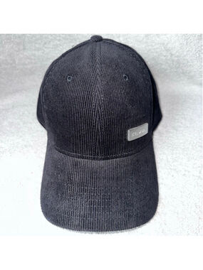 New Kenworth Black Corduroy Baseball Cap Metal Logo Adjustable Snapback OSFM